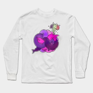 Purple Pink Dolphin Long Sleeve T-Shirt